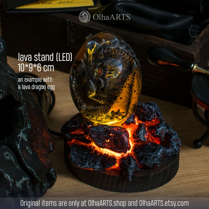 LED Lava Stand for a Dragon Egg