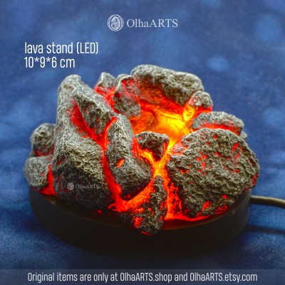 LED Lava Dragon Nest - Decorative Egg Stand for Dragon Eggs or Decorative Eggs
