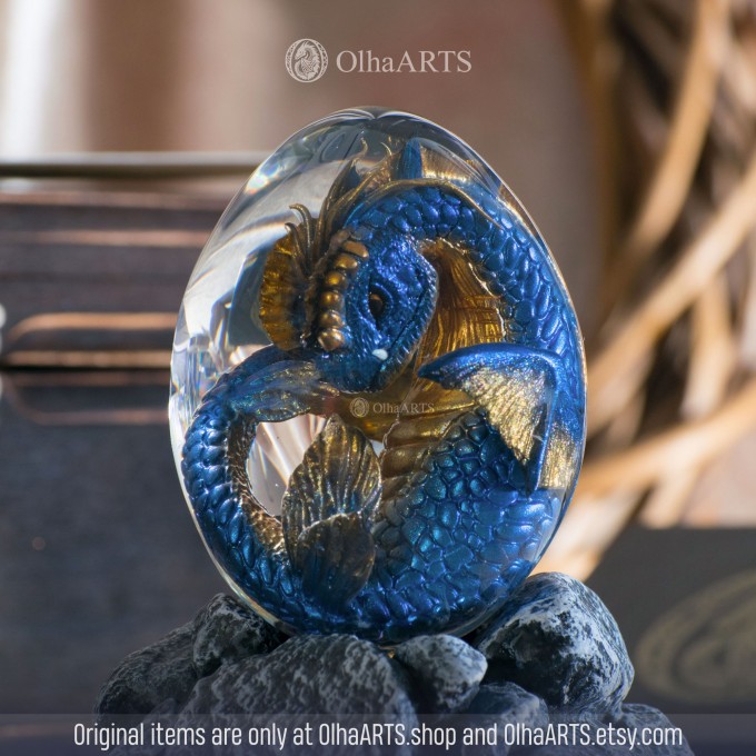 Blue-gold Water Dragon Egg