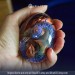 Blue-copper Water Dragon Egg. VIP Gift Set with a sea baby dragon in epoxy resin egg