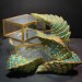 Gold and Patina Dragon Horns — Cosplay Headpiece