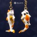 Cat mermaid earrings in koi color