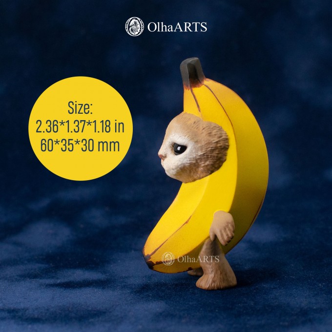 Banana Cat Figurine
