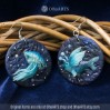 Earrings with Jellyfish and Flying Fish