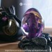 Purple-blue Water Dragon Egg. VIP Gift Set with a sea baby dragon in epoxy resin egg