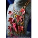 Weirwood tree choker with red autumn leaves