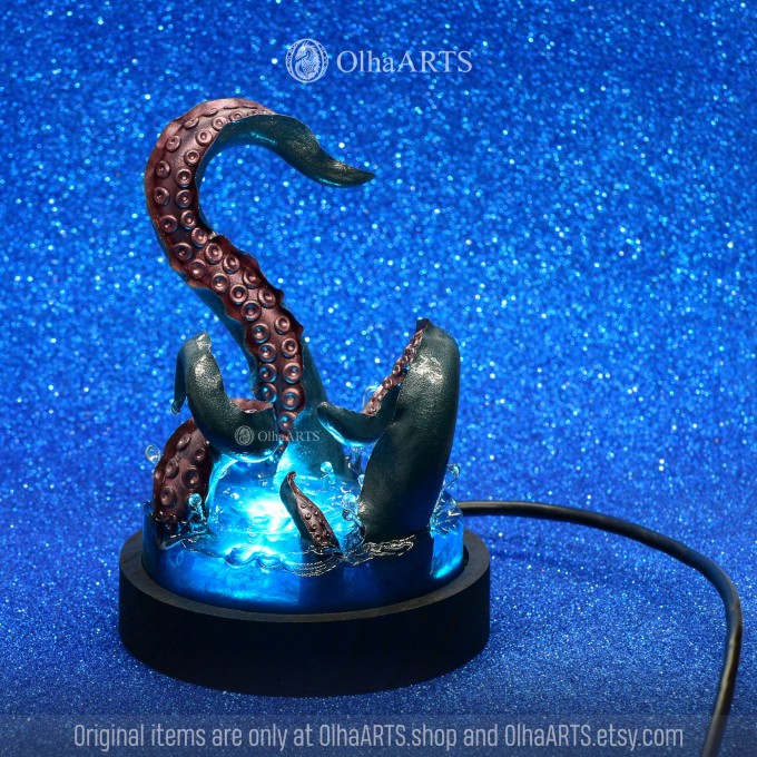 LED Sea Stand with Tentacles for Dragon Eggs or Decorative Eggs