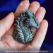 Stone Dragon Head, Fantasy Pendant, Magnet, Lapel Pin or Brooch