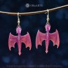 Purple Amethyst Dragon Earrings