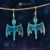 Blue Ice Dragon Earrings
