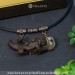 Necklace with two otters. Mother and baby otters.