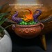 Fridge Magnet with a Miniature Dragon in a Witch Cauldron