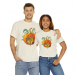 Unisex Cotton T-shirt with Halloween illustration