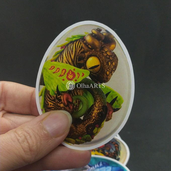 Set of 4 stickers with dragon eggs