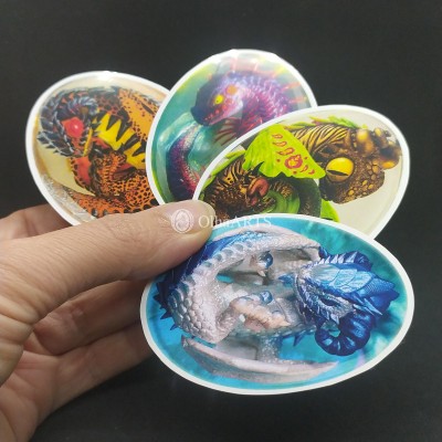 Set of 4 stickers with dragon eggs