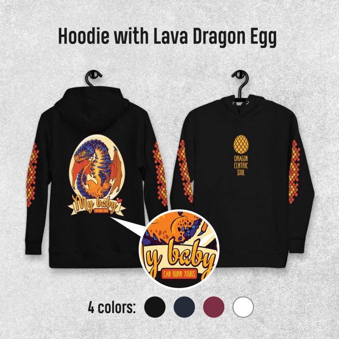 Unisex Hoodie with Lava Dragon Egg