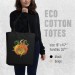 Cotton Tote Bag with Little Dragon Sleeping in a Pumpkin