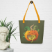 Tote bag Baby Dragon Sleeping in a Pumpkin, polyester