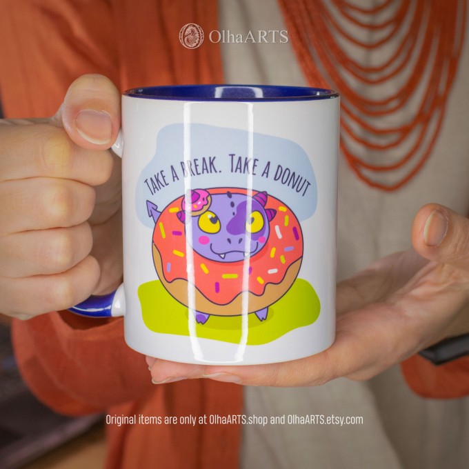 Take a break. Take a donut - 11oz Ceramic Mug 