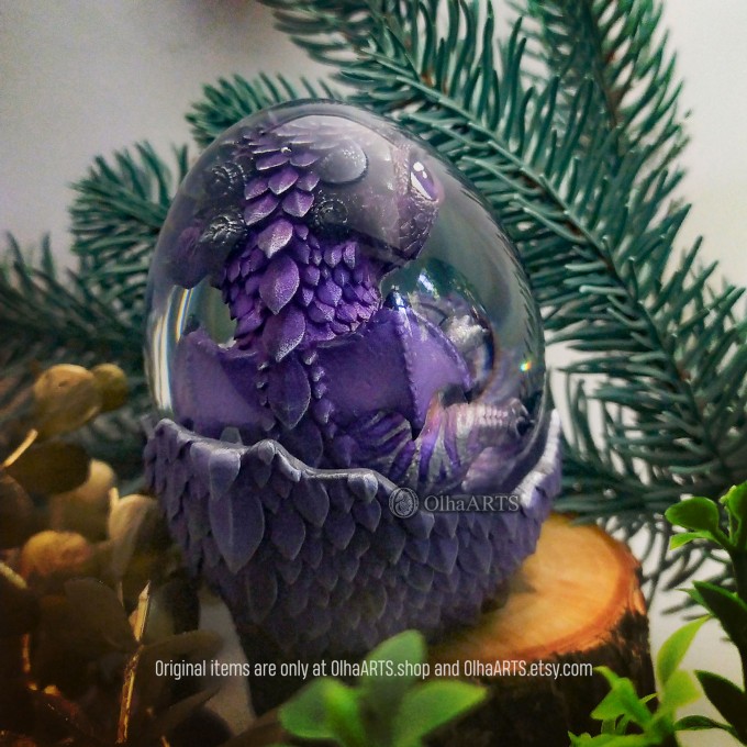 Dream Glider Dragon Egg, color Moon Violet