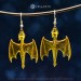 Yellow and Blue Dragon Earrings