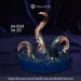 Blue-copper Water Dragon Egg. VIP Gift Set with a sea baby dragon in epoxy resin egg
